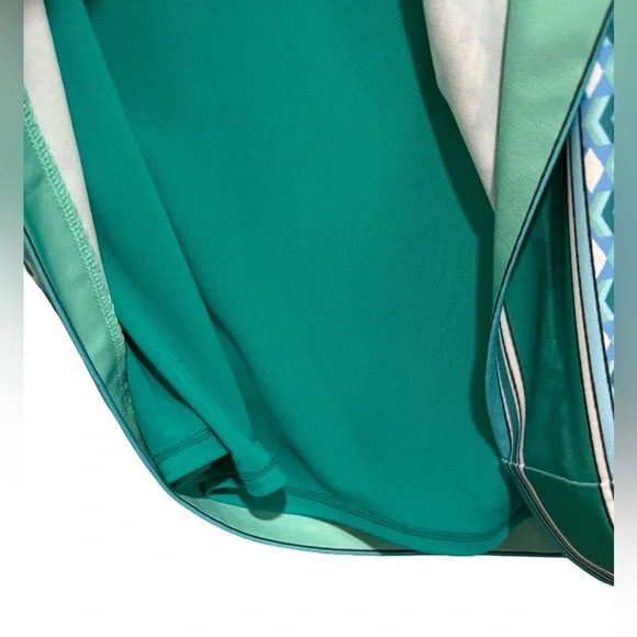 Hale Bob EUC Size M Pretty Blue Green Geometric Print Sleeveless Dress (0630) - Picture 6 of 12